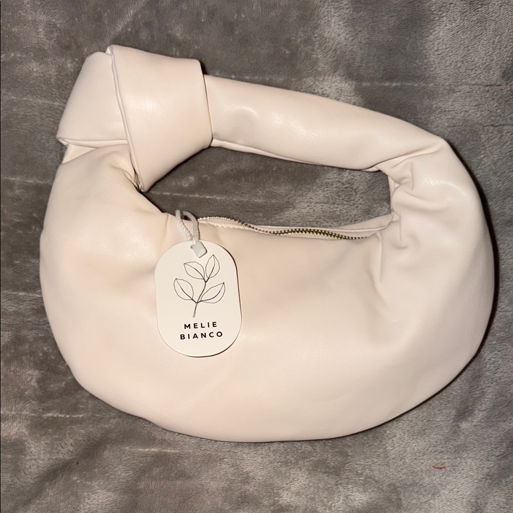 Melie Blanco—Alexandra Cream Vegan Top Handle Bag